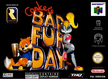 Conker's Bad Fur Day (USA) (Beta) (ECTS 2000) (2000-08-26) box cover front